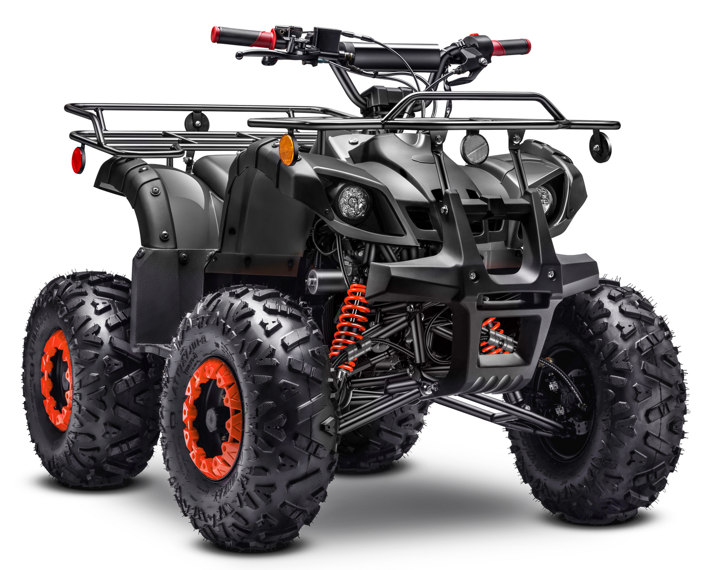 Gas 125cc ATV with Reverse Quad 4 Wheeler ATV with Headlights - Big 19"/18"Tires Off-Road Tires (Fully Assembled)