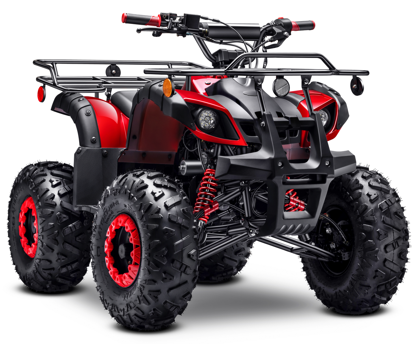 Gas 125cc ATV with Reverse Quad 4 Wheeler ATV with Headlights - Big 19"/18"Tires Off-Road Tires (Fully Assembled)