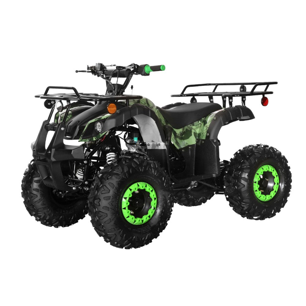 Gas 125cc ATV with Reverse Quad 4 Wheeler ATV with Headlights - Big 19"/18"Tires Off-Road Tires (Fully Assembled)