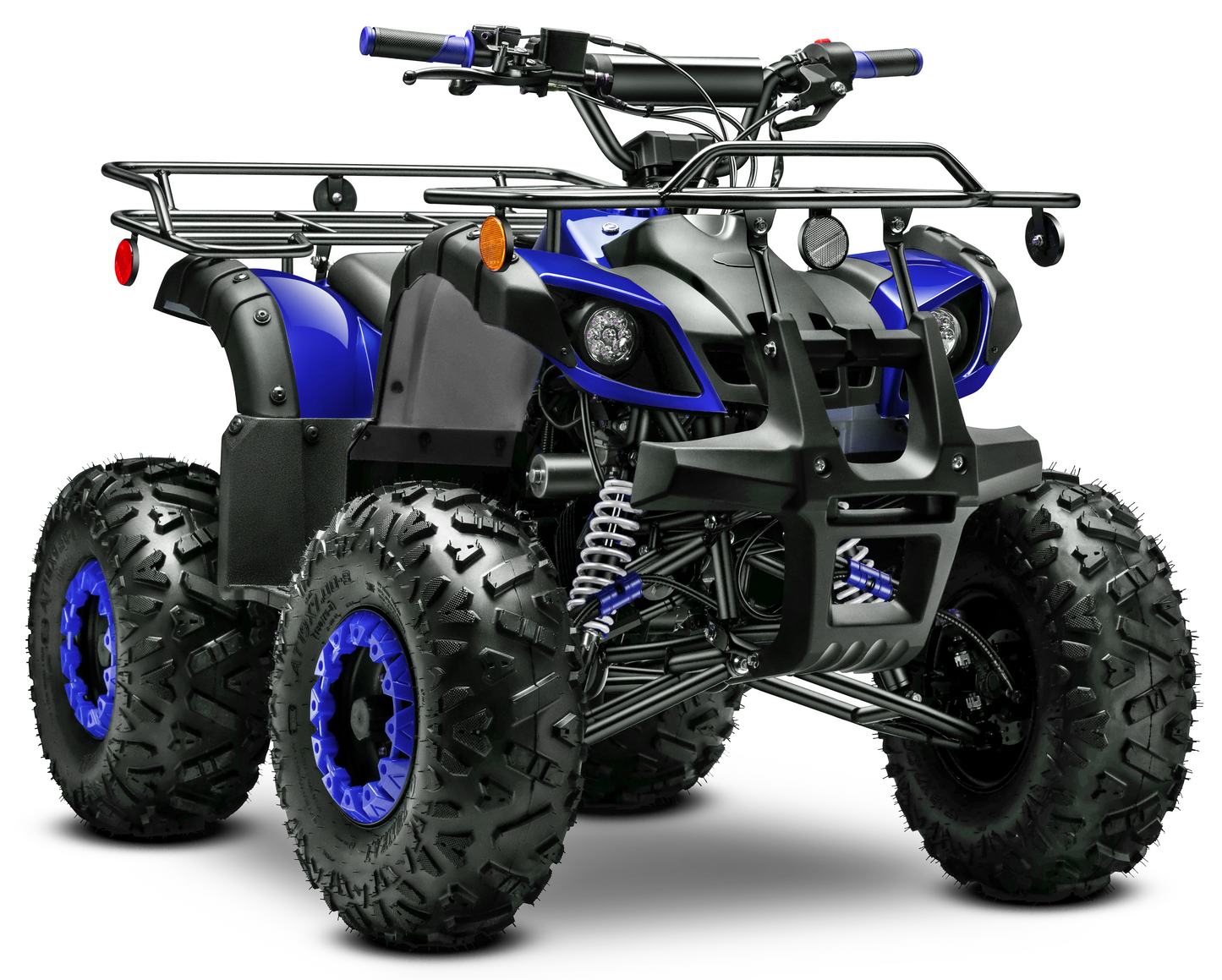 Gas 125cc ATV with Reverse Quad 4 Wheeler ATV with Headlights - Big 19"/18"Tires Off-Road Tires (Fully Assembled)