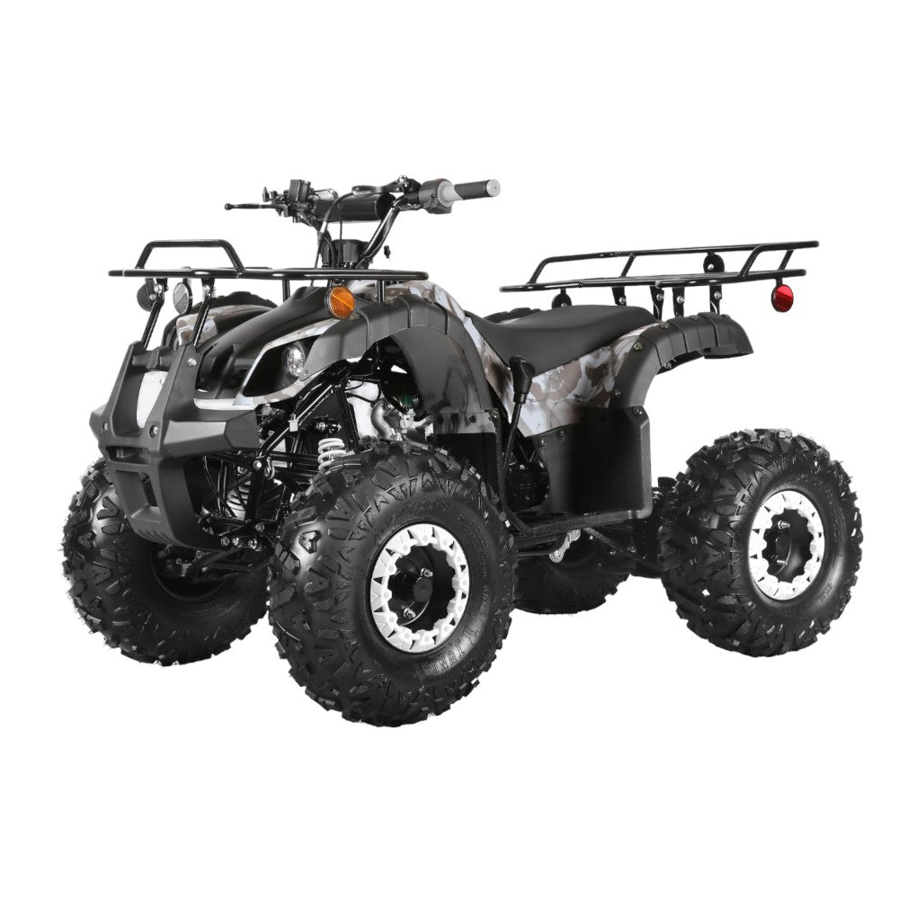 Gas 125cc ATV with Reverse Quad 4 Wheeler ATV with Headlights - Big 19"/18"Tires Off-Road Tires (Fully Assembled)