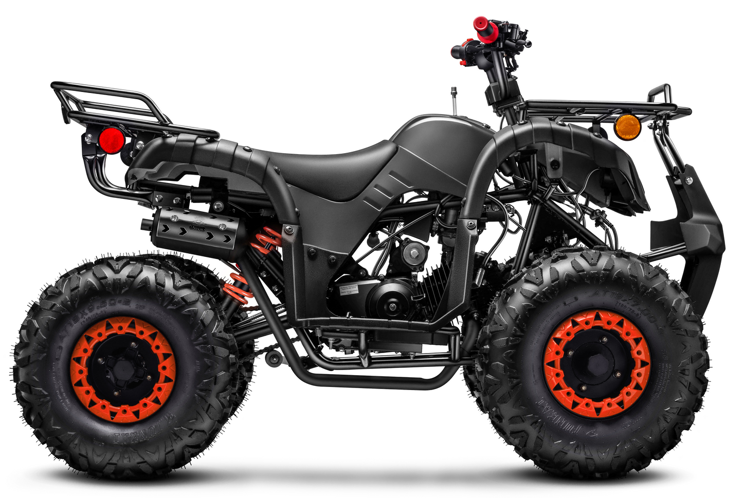 Gas 125cc ATV with Reverse Quad 4 Wheeler ATV with Headlights - Big 19"/18"Tires Off-Road Tires (Fully Assembled)