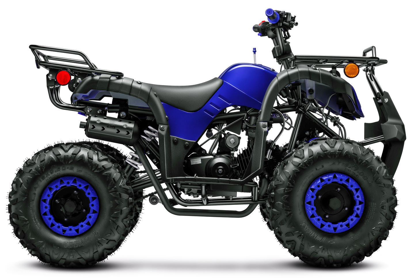 Gas 125cc ATV with Reverse Quad 4 Wheeler ATV with Headlights - Big 19"/18"Tires Off-Road Tires (Fully Assembled)
