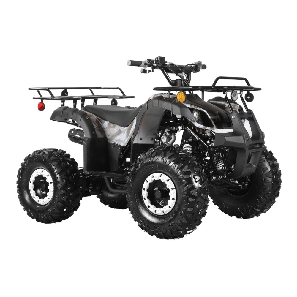 Gas 125cc ATV with Reverse Quad 4 Wheeler ATV with Headlights - Big 19"/18"Tires Off-Road Tires (Fully Assembled)