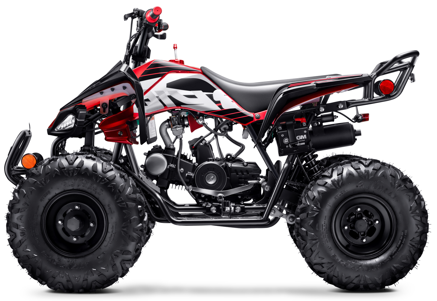 Automatic 125cc ATV for Kids & Youth Age 10+ Gas Powered 4 Wheeler with Reverse & Headlights - Big 19"/18"Tires