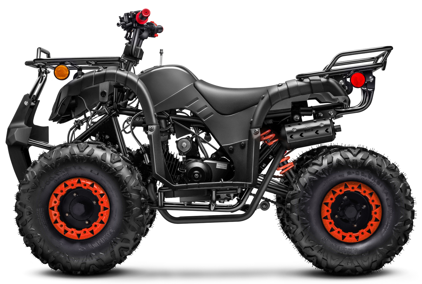 Gas 125cc ATV with Reverse Quad 4 Wheeler ATV with Headlights - Big 19"/18"Tires Off-Road Tires (Fully Assembled)