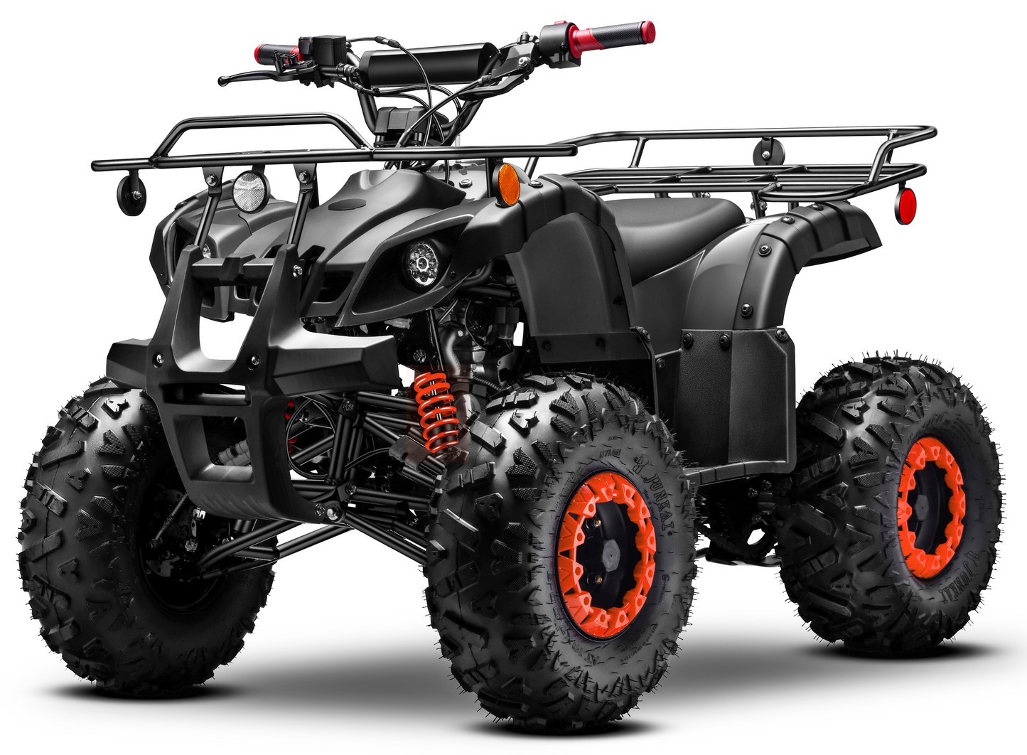 Gas 125cc ATV with Reverse Quad 4 Wheeler ATV with Headlights - Big 19"/18"Tires Off-Road Tires (Fully Assembled)