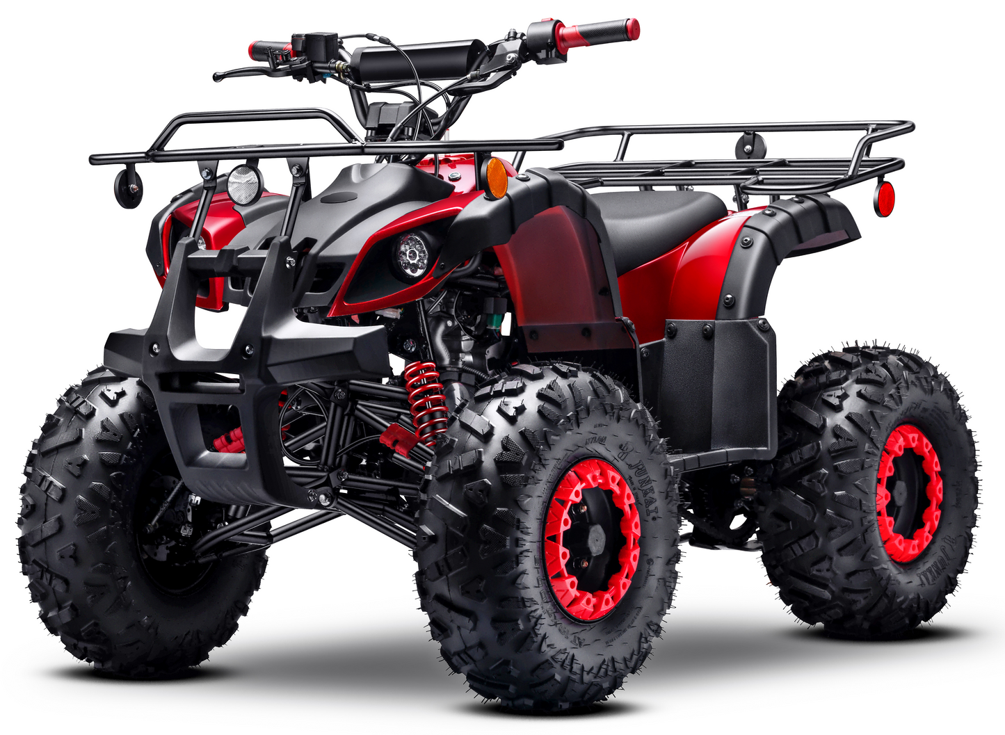 Gas 125cc ATV with Reverse Quad 4 Wheeler ATV with Headlights - Big 19"/18"Tires Off-Road Tires (Fully Assembled)