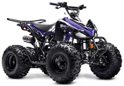 125cc ATV with Reverse Four Wheeler Gas Powered 4 Wheeler Quad with Headlights - Big 19"/18"Tires (Fully Assembled)