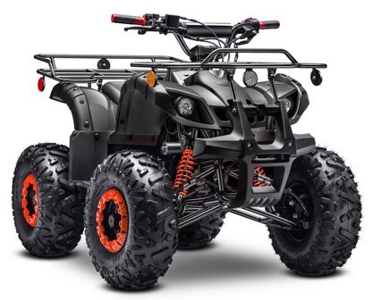 Gas 125cc ATV with Reverse Quad 4 Wheeler ATV with Headlights - Big 19"/18"Tires Off-Road Tires (Fully Assembled)