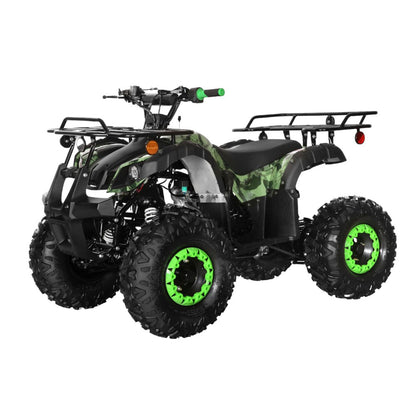 Gas 125cc ATV with Reverse Quad 4 Wheeler ATV with Headlights - Big 19"/18"Tires Off-Road Tires (Fully Assembled)
