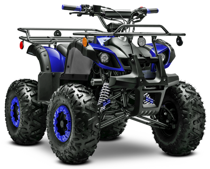 Gas 125cc ATV with Reverse Quad 4 Wheeler ATV with Headlights - Big 19"/18"Tires Off-Road Tires (Fully Assembled)