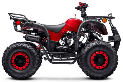 Gas 125cc ATV with Reverse Quad 4 Wheeler ATV with Headlights - Big 19"/18"Tires Off-Road Tires (Fully Assembled)