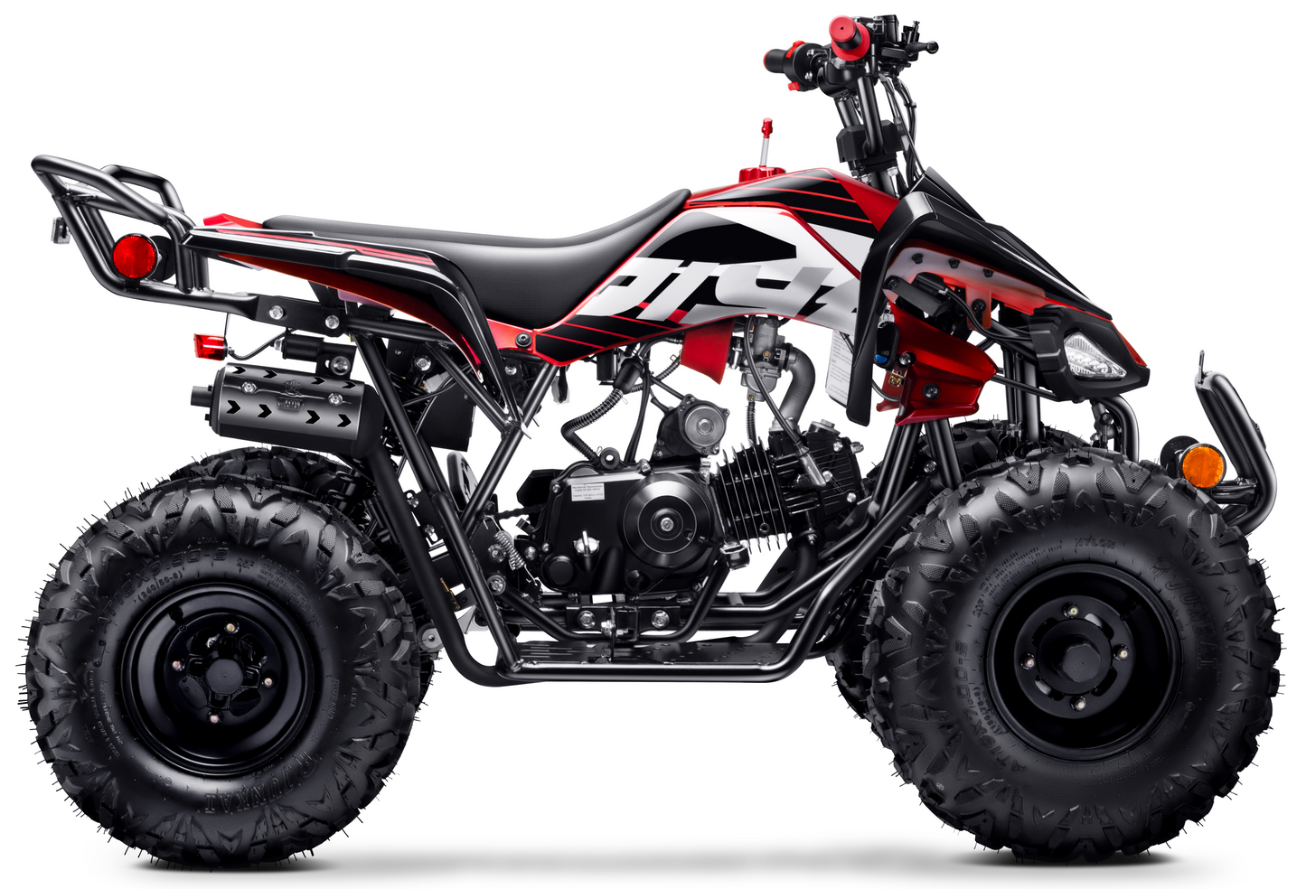 125cc ATV with Reverse Four Wheeler Gas Powered 4 Wheeler Quad with Headlights - Big 19"/18"Tires (Fully Assembled)