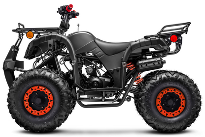Gas 125cc ATV with Reverse Quad 4 Wheeler ATV with Headlights - Big 19"/18"Tires Off-Road Tires (Fully Assembled)