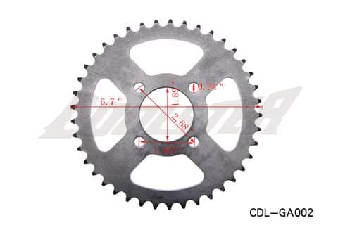 Sprocket for ATV (428 OR 420 PITCH, 41 OR 45 Teeth)