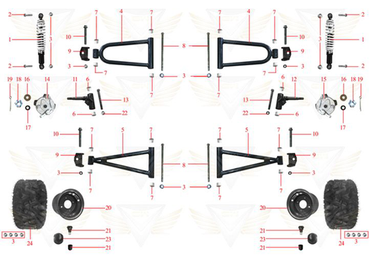 Bull 125cc parts - Front Suspension