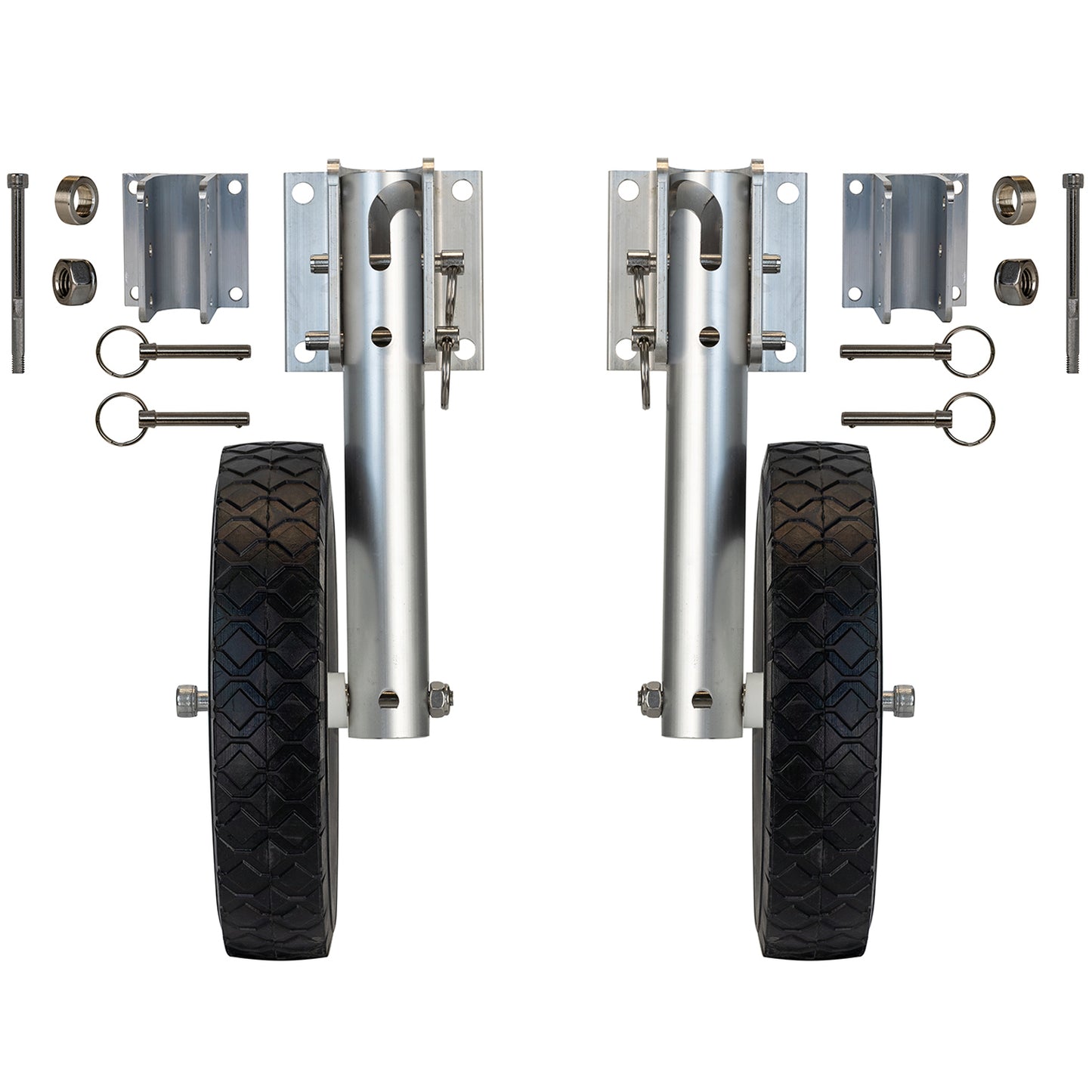 Inflatable Boat Wheel Launch Kit Transom Stainless Steel Launching Wheels and Tires