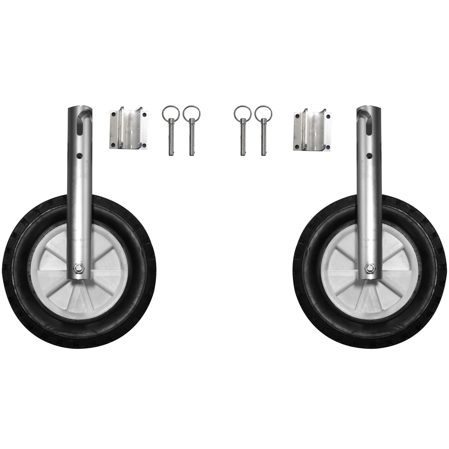 Inflatable Boat Wheel Launch Kit Transom Stainless Steel Launching Wheels and Tires
