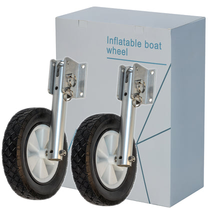 Inflatable Boat Wheel Launch Kit Transom Stainless Steel Launching Wheels and Tires