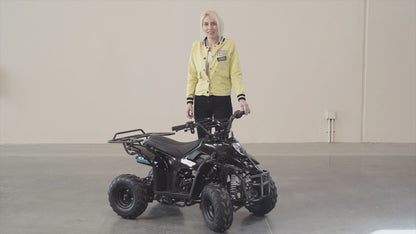 GAS 110cc ATV Quad 4 Wheeler with Off-Road Tires - 220lbs Weight Capacity - Tested and Fully Assembled